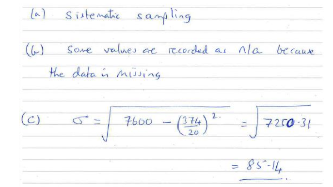 Student's Work